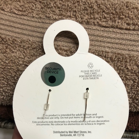 Iridescent-Sparkle Snow Angel Faux-Pearl Dangle Earrings - Picture 5 of 5